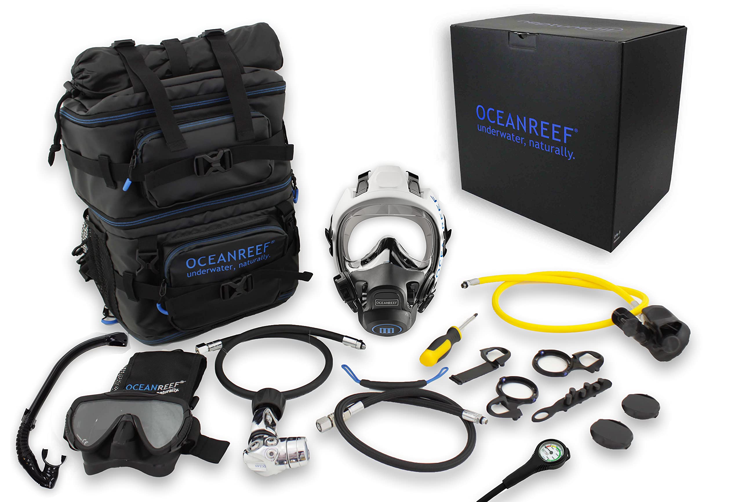 Neptune III Package - White S/M MASK + DIN 1ST Stage