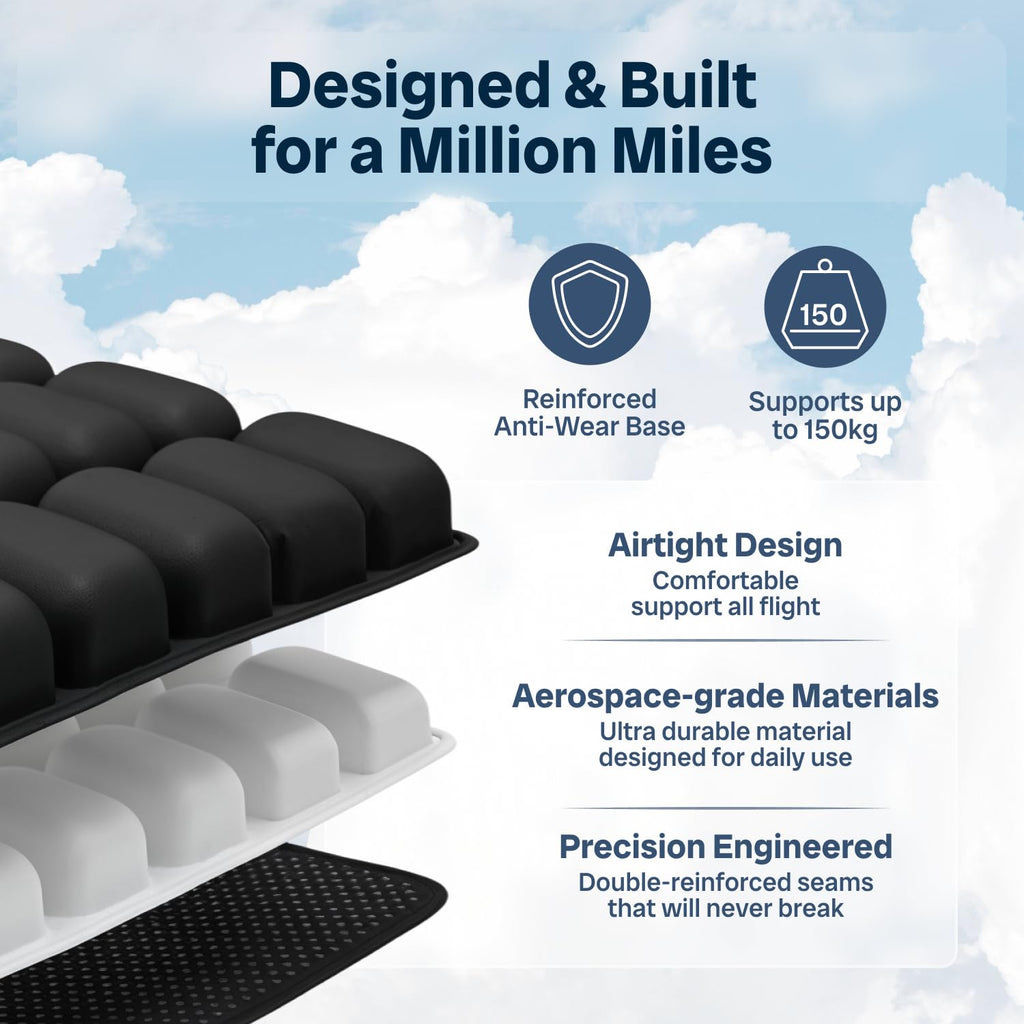 Sondur™ Travel Cushion for Long Flights – Inflatable Airplane Seat Cushion