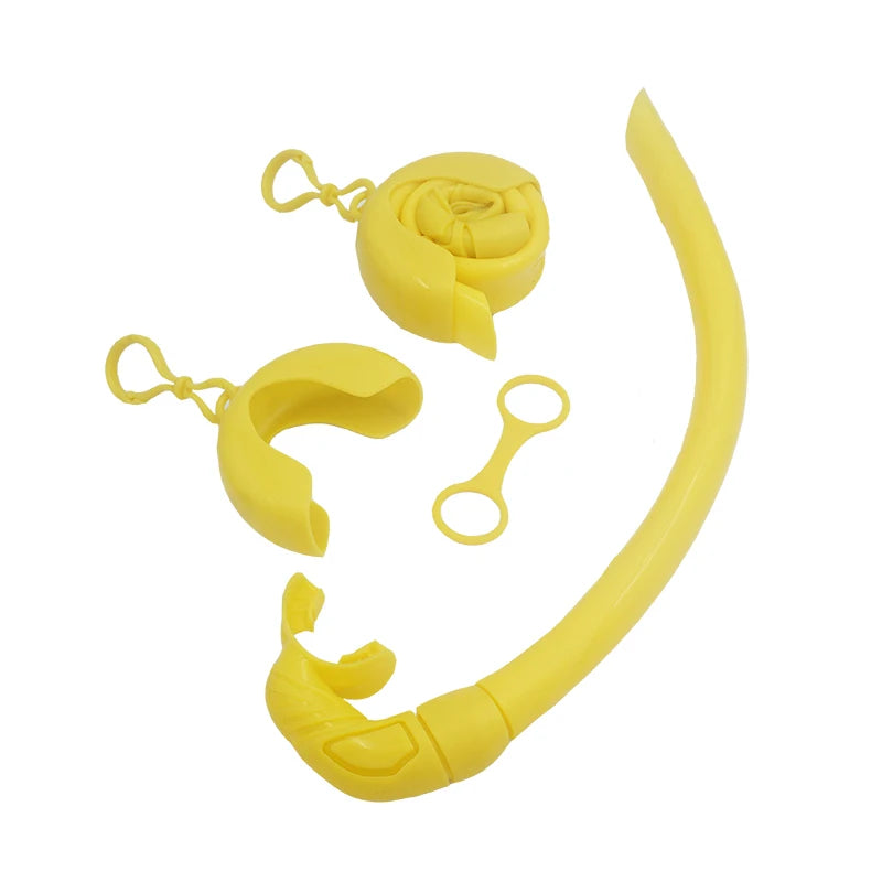 Soft Foldable Wet Tube Freediving Silicone Snorkel for Underwater Sea Swimming Snorkeling Breathing