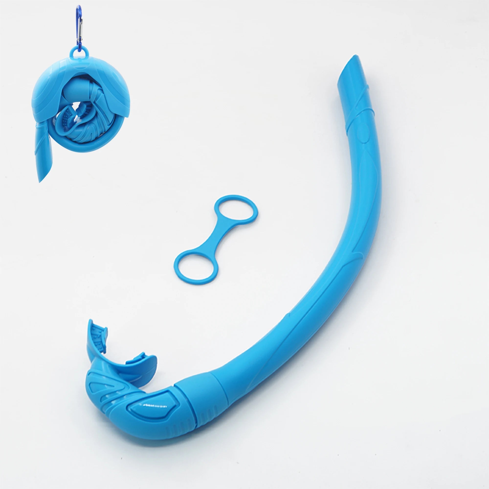 Soft Foldable Wet Tube Freediving Silicone Snorkel for Underwater Sea Swimming Snorkeling Breathing