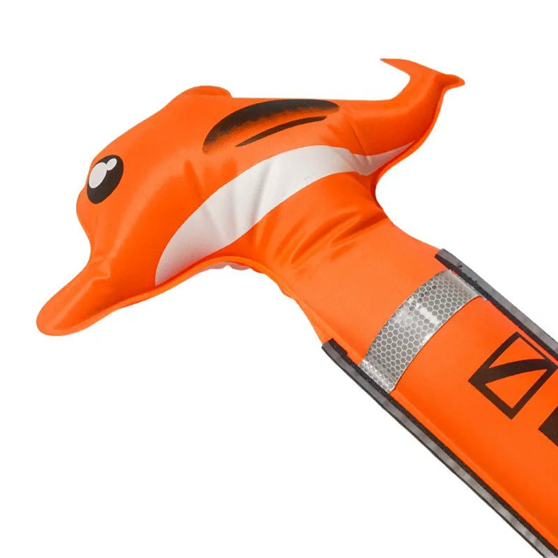Custom Logo High Visibility Nylon Inflatable Surface Marker Buoy Scuba Diving Safety Sausage SMB with Target Dive Equipment