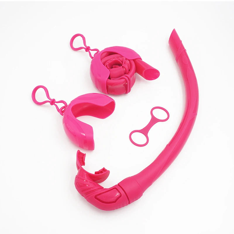 Soft Foldable Wet Tube Freediving Silicone Snorkel for Underwater Sea Swimming Snorkeling Breathing