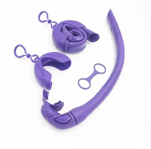 Soft Foldable Wet Tube Freediving Silicone Snorkel for Underwater Sea Swimming Snorkeling Breathing