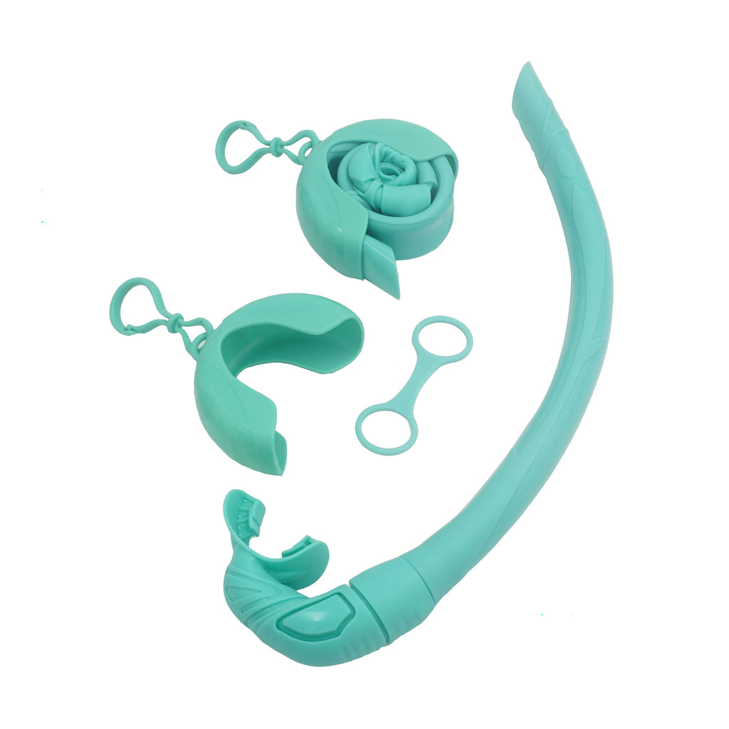Soft Foldable Wet Tube Freediving Silicone Snorkel for Underwater Sea Swimming Snorkeling Breathing