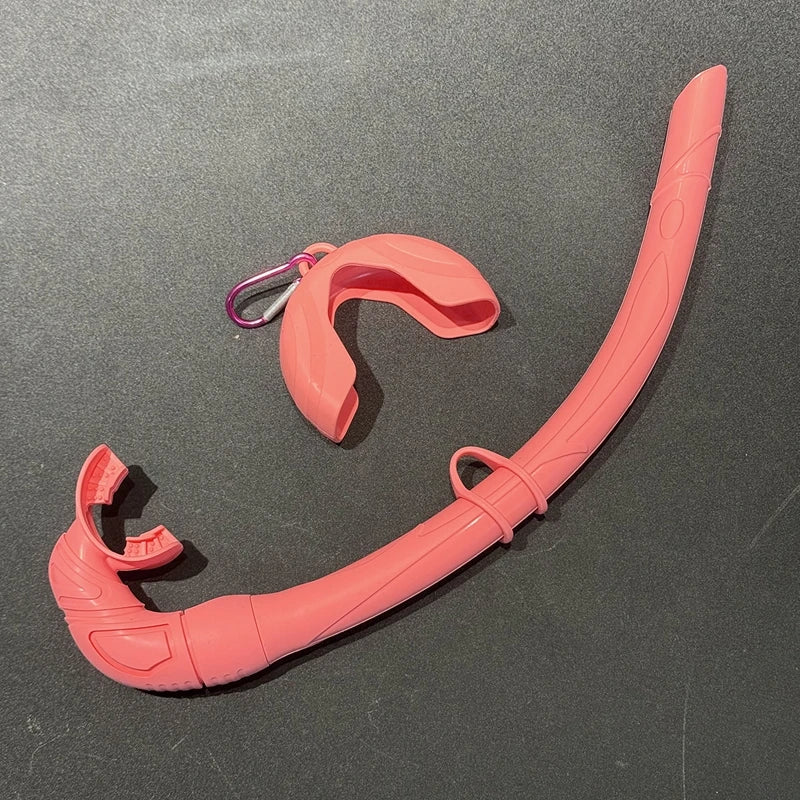 Soft Foldable Wet Tube Freediving Silicone Snorkel for Underwater Sea Swimming Snorkeling Breathing