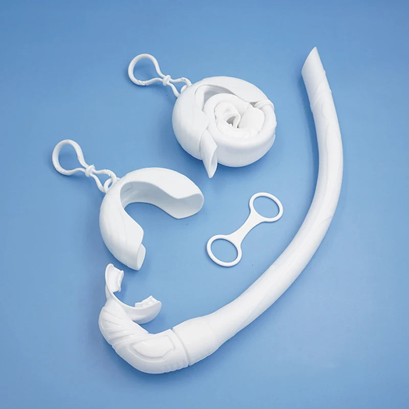 Soft Foldable Wet Tube Freediving Silicone Snorkel for Underwater Sea Swimming Snorkeling Breathing