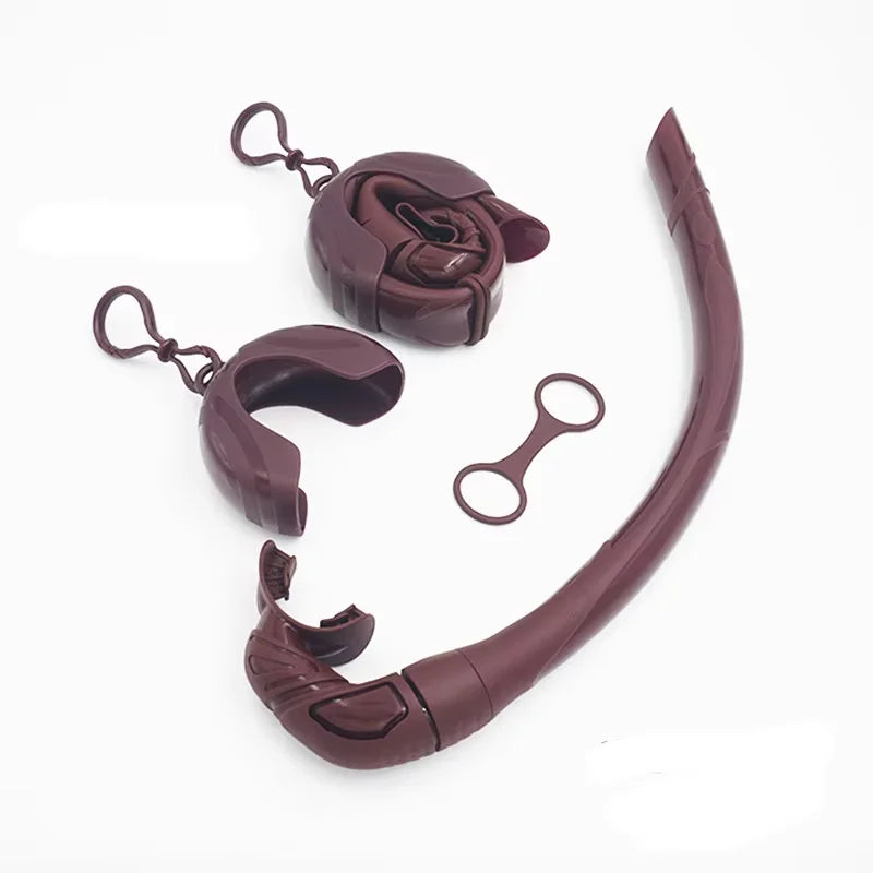 Soft Foldable Wet Tube Freediving Silicone Snorkel for Underwater Sea Swimming Snorkeling Breathing