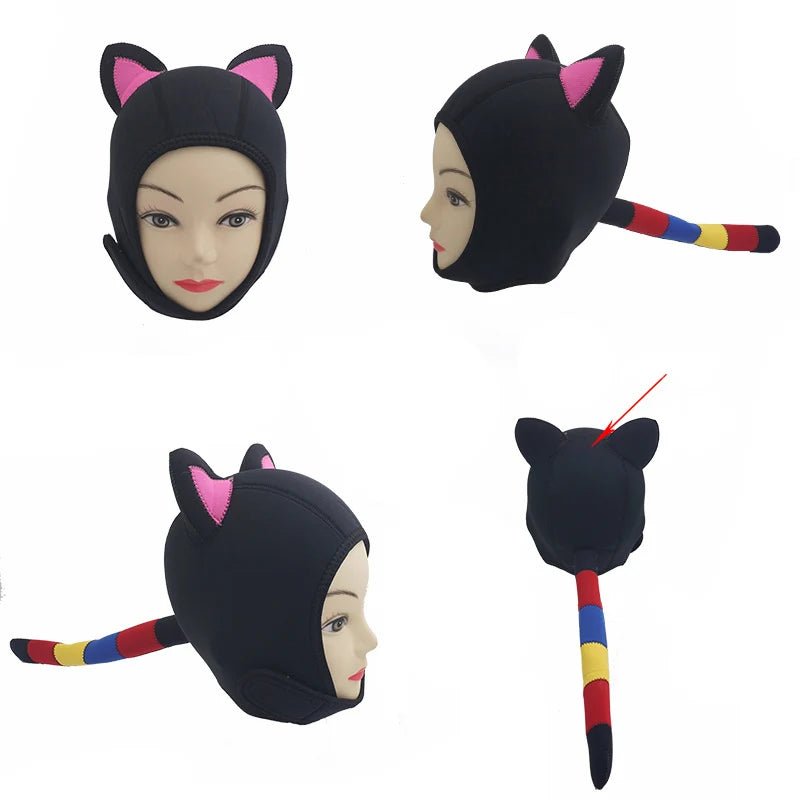 Wholesale Custom Printed Water Pro 3mm Neoprene Keep Warm Cartoon Scuba Diving Hood for Underwater Swimming Surfing Snorkeling