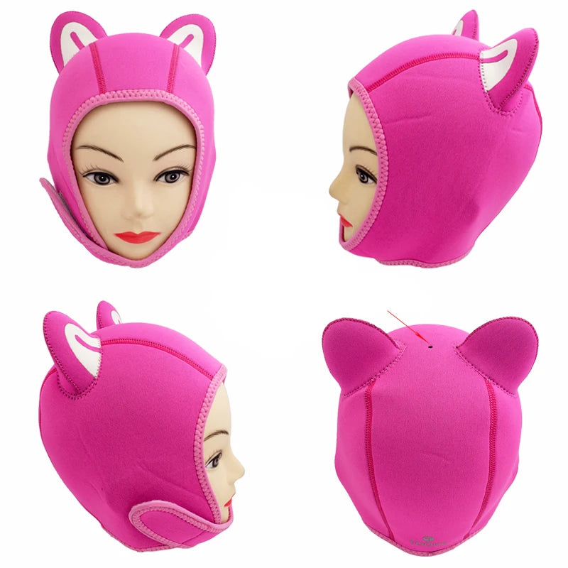 Wholesale Custom Printed Water Pro 3mm Neoprene Keep Warm Cartoon Scuba Diving Hood for Underwater Swimming Surfing Snorkeling