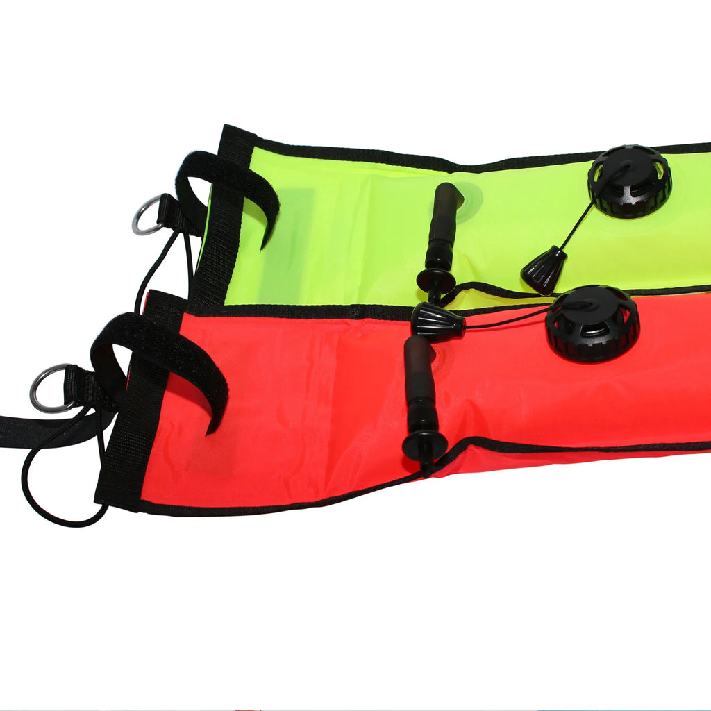 Bundle of five buoys. 1.2m/1.5m/1.8m Scuba Diving Colored Buoy - Safety Inflatable Float / SMB Storage Bag