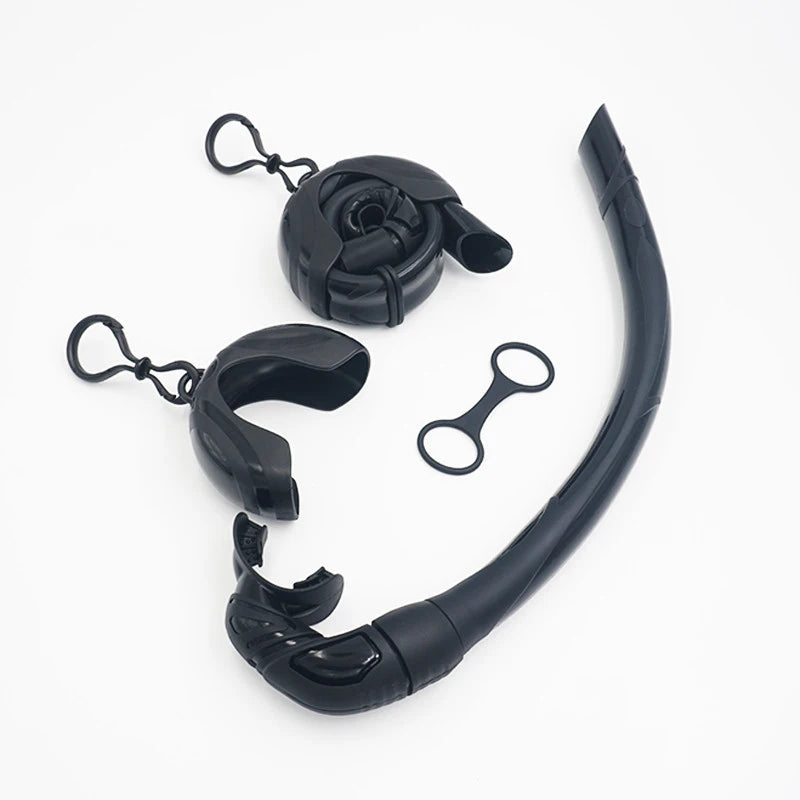 Soft Foldable Wet Tube Freediving Silicone Snorkel for Underwater Sea Swimming Snorkeling Breathing