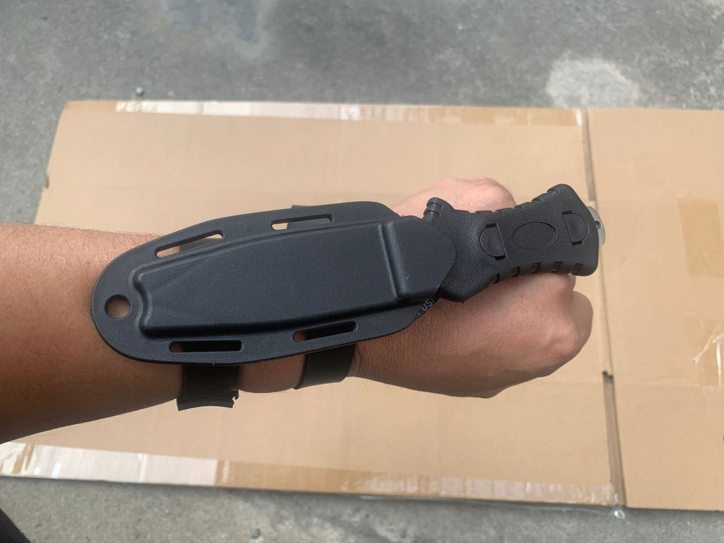 Dive Knife for Rescue, Stainless Steel Diving Tool with Line Cutter for Underwater & Survival
