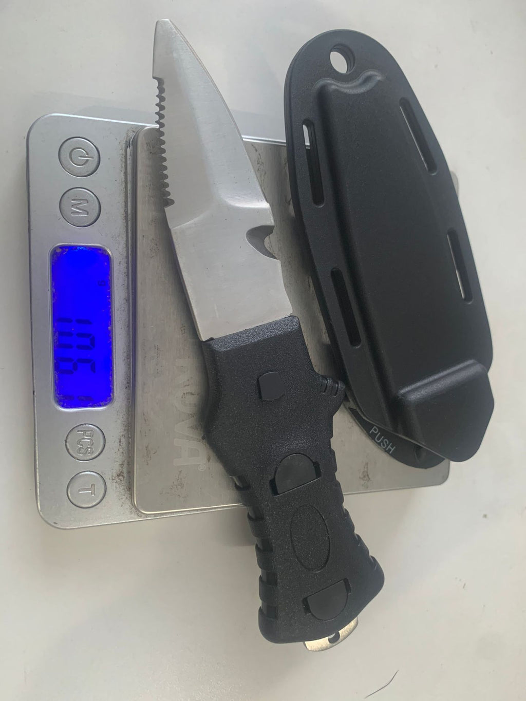 Dive Knife for Rescue, Stainless Steel Diving Tool with Line Cutter for Underwater & Survival