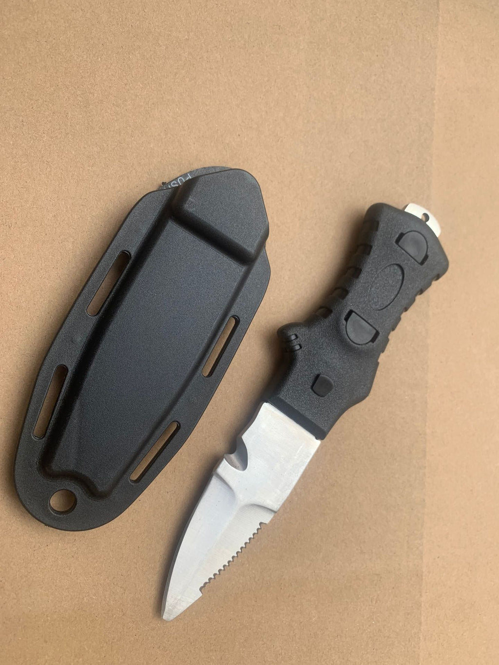 Dive Knife for Rescue, Stainless Steel Diving Tool with Line Cutter for Underwater & Survival