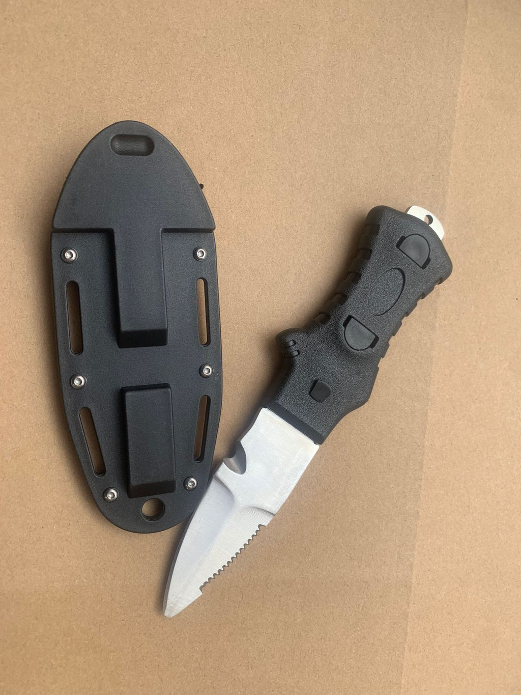 Dive Knife for Rescue, Stainless Steel Diving Tool with Line Cutter for Underwater & Survival