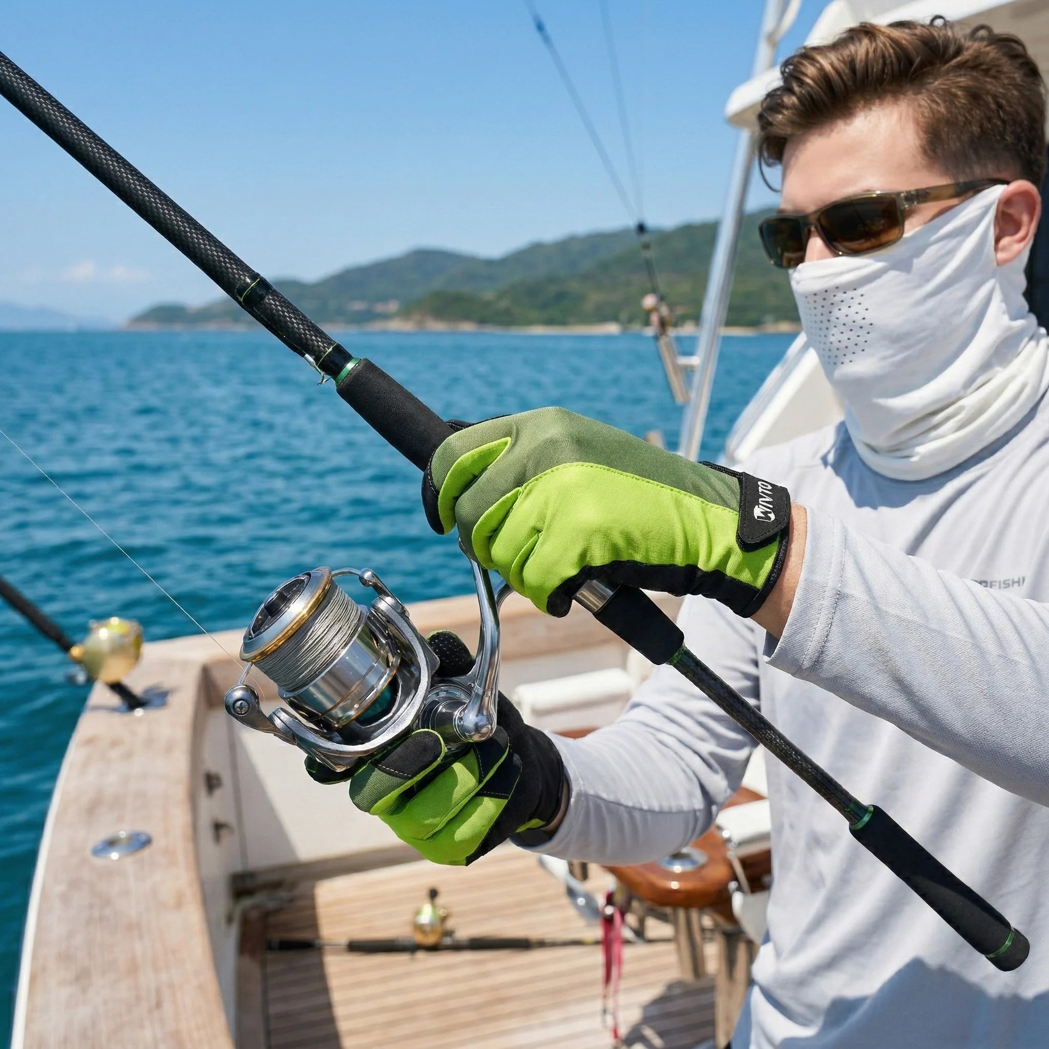 Summer Men's Diving Gloves Men Women Elastic Breathable Ice Silk Outdoor Gloves For Outdoor Sport Hiking Camping Fishing Cycling