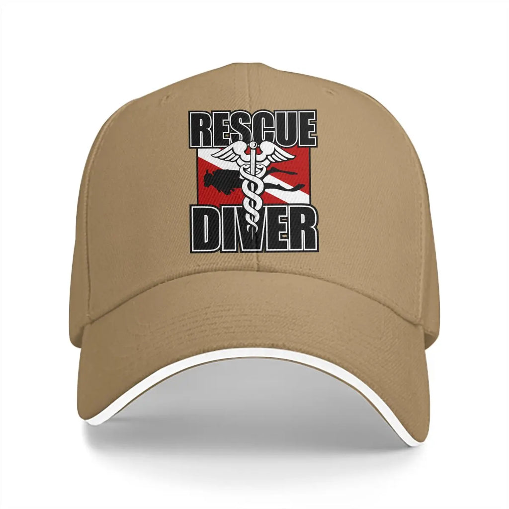 Rescue Diver Baseball Cap Men Hats Women Visor Protection Snapback Diving Dive Scuba Caps