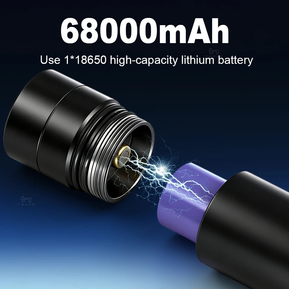 9500000000LM Powerful Diving Flashlight IPX8 Underwater Lamp Professional Scuba Diving Torch Type-c Rechargeable LED Dive Lights