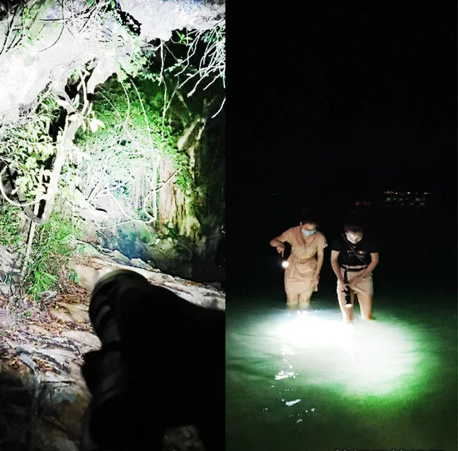 9500000000LM Powerful Diving Flashlight IPX8 Underwater Lamp Professional Scuba Diving Torch Type-c Rechargeable LED Dive Lights