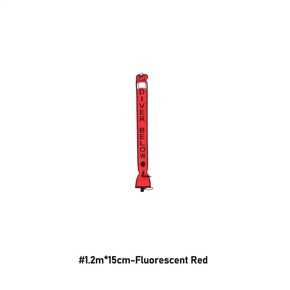 1.2M/1.5M/1.8M Professional Scuba Diving Inflatable Safety Sausage - SMB Signal Tube Surface Buoy Diver Below