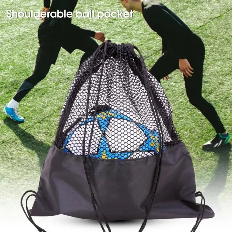 Sports Storage Backpack - Portable Mesh Ball Bag for Basketball/Soccer, Heavy Duty Carry Bag with Vent Panels & Shoulder Strap