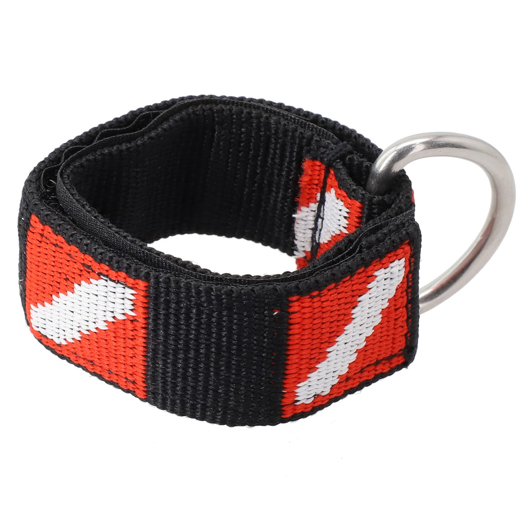 1pc Adjustable Scuba Diving Wrist Strap Lanyard Webbing Band With Metal D-Ring Freediving Webbing Holder Strap Swim Pool Parts