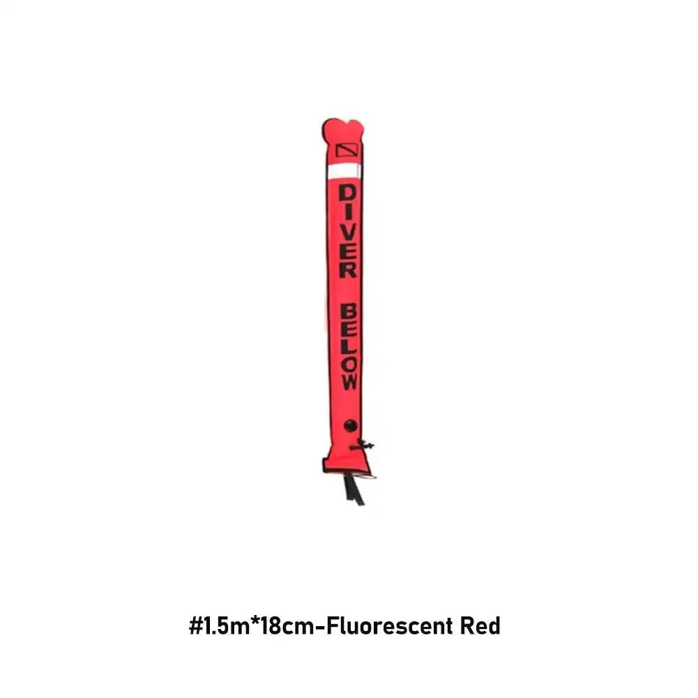 1.2M/1.5M/1.8M Professional Scuba Diving Inflatable Safety Sausage - SMB Signal Tube Surface Buoy Diver Below