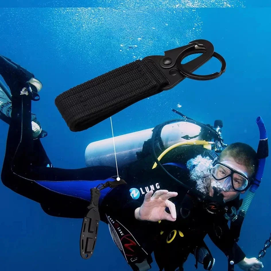 Professional Diving Knife for Spearfishing, Full Tang Stainless Steel Dive Tool with Rope Cutter