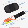 Scuba Diving Special Cutting Tool with Protect Sleeve Underwater Dual Blade Knives Lightweight Line Cutter for Emergency Rescue