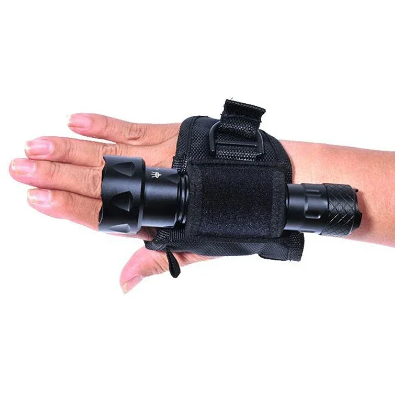 Flashlight LED Torch Holder Handfree Flashlight Holder Hand Arm Mount Wrist Strap Glove for Underwater Scuba Diving Dive Cycling