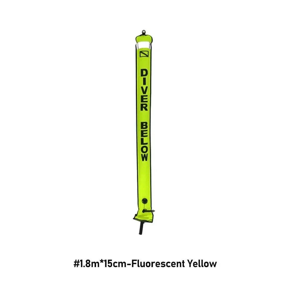 1.2M/1.5M/1.8M Professional Scuba Diving Inflatable Safety Sausage - SMB Signal Tube Surface Buoy Diver Below