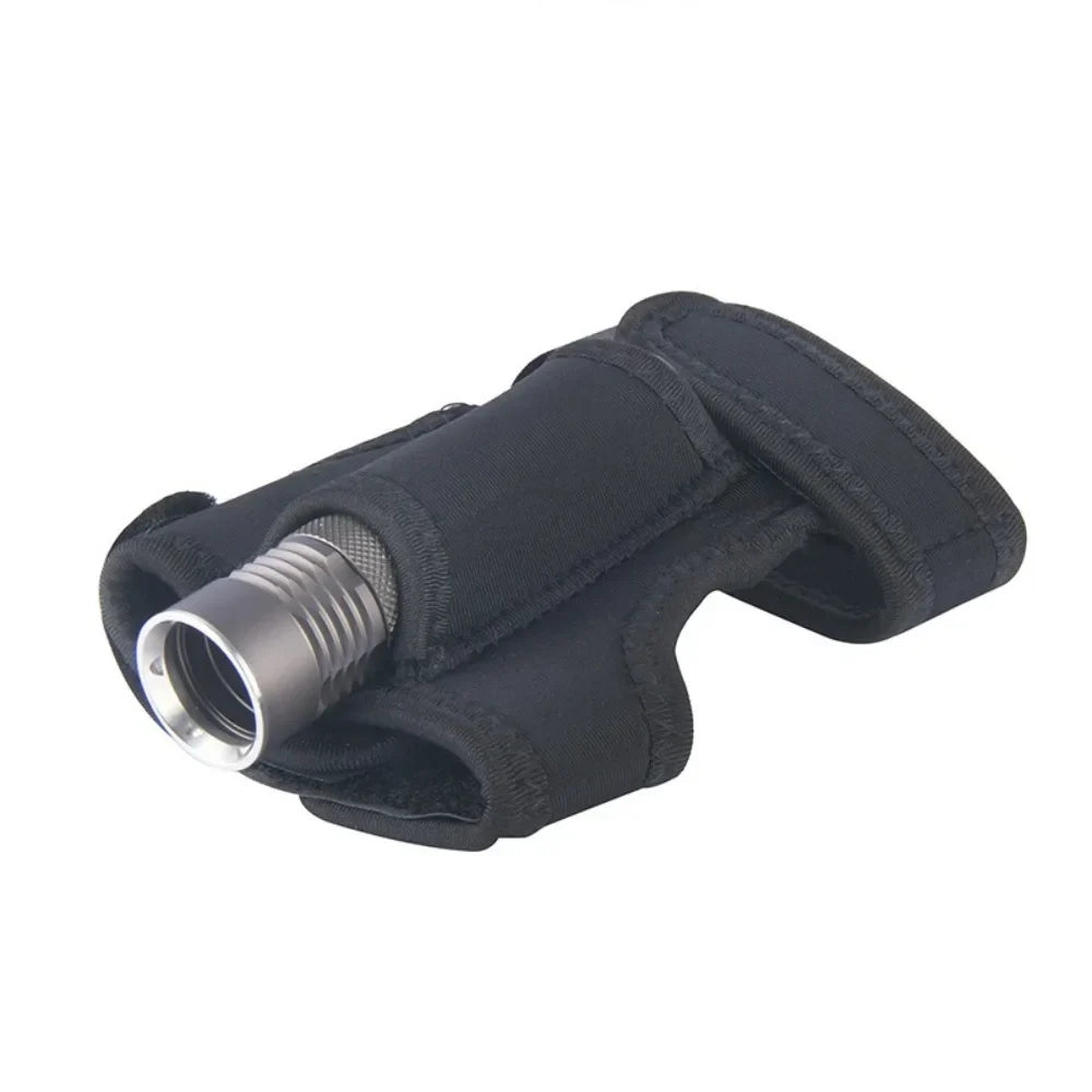 Adjustable Scuba Diving Flashlight Gloves Neoprene Soft Underwater LED Torch Holder Hand Free Elastic Wrist Strap Glove