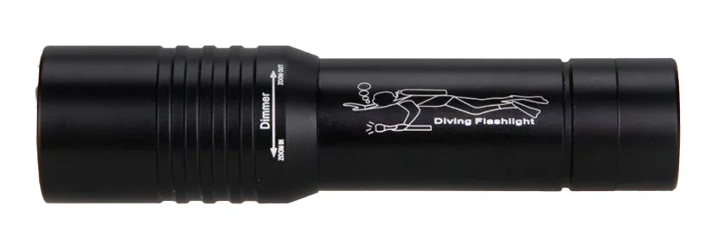 20000LM Scuba Diving Flashlight ZOOM Diving Light Underwater High Power Torch Light Waterproof for Video Shooting Fishing