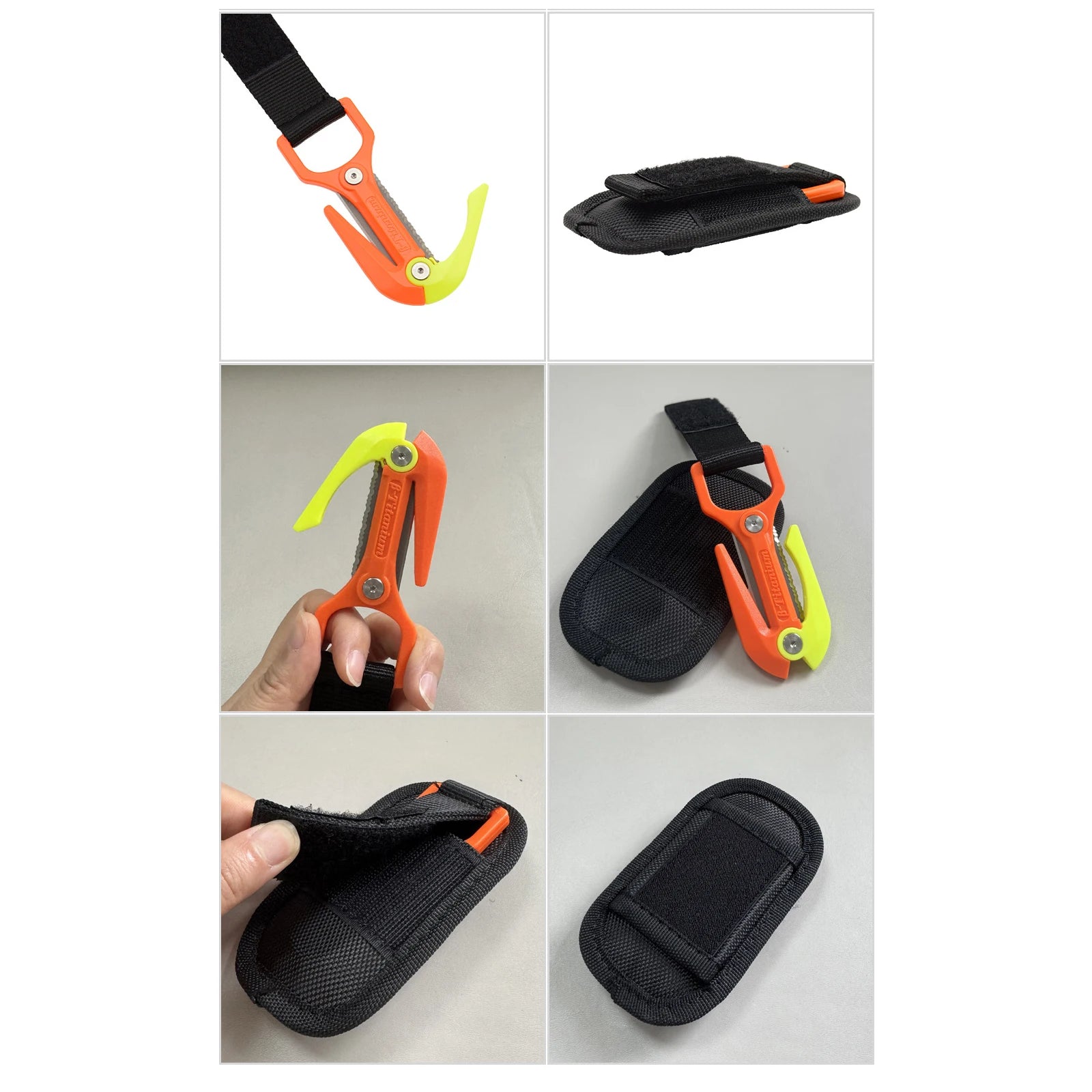 Scuba Diving Special Cutting Tool with Protect Sleeve Underwater Dual Blade Knives Lightweight Line Cutter for Emergency Rescue