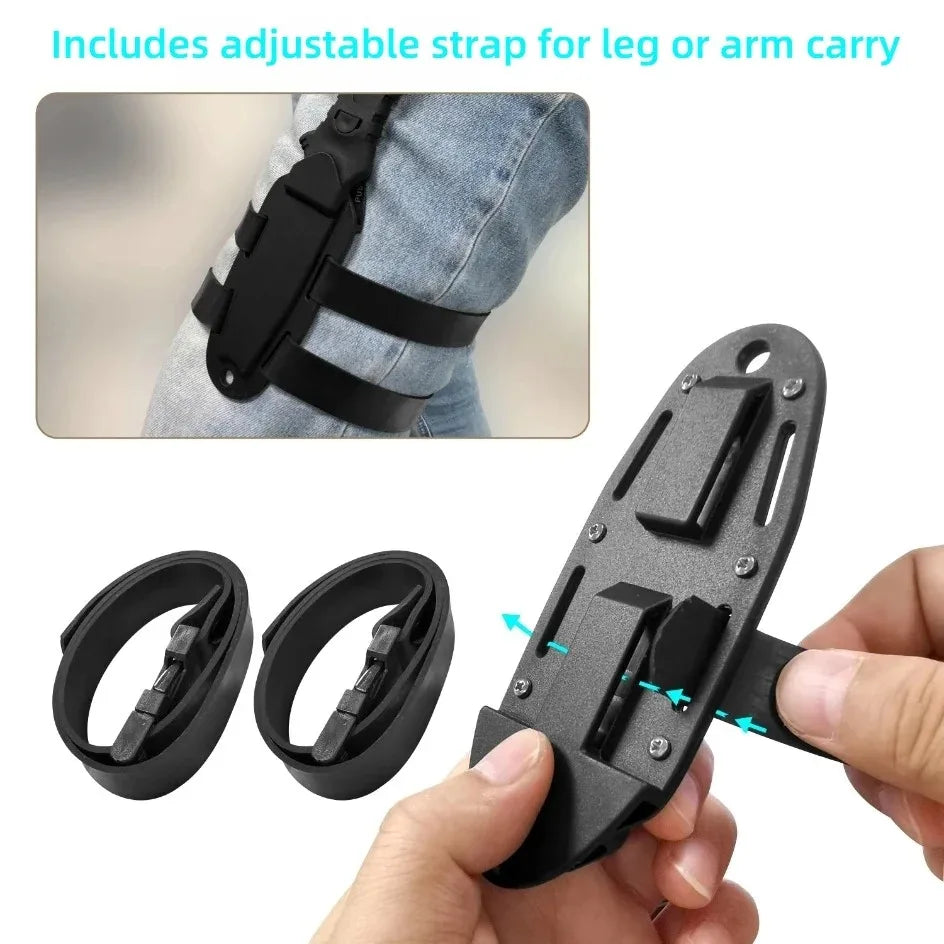 Professional Diving Knife for Spearfishing, Full Tang Stainless Steel Dive Tool with Rope Cutter