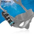 Nitescuba MS01 Mini  Diving Scuba Mask Flashlight Headlamp Underwater 100m Torch 500 Lumen Rotary Switch