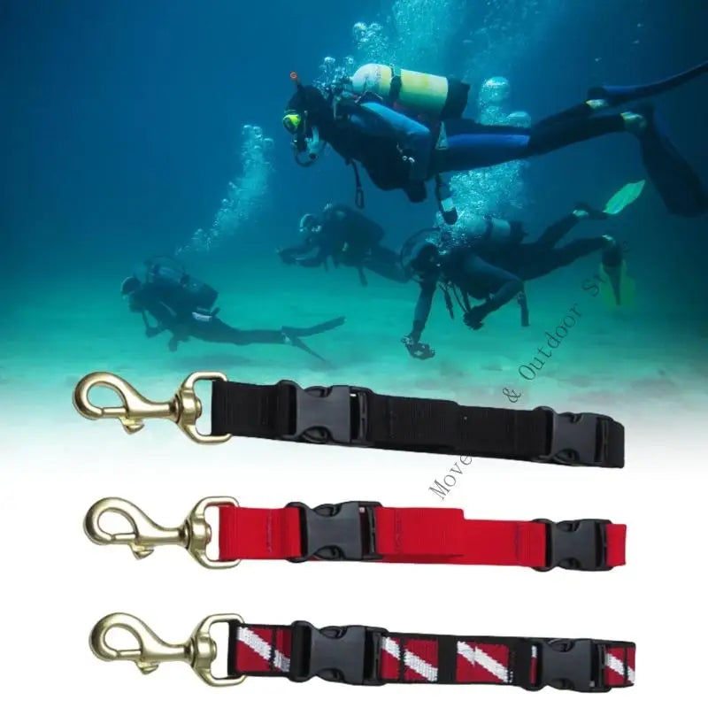 Diving Lanyard Clip Fin Shoe Lifting Rope Diving Flippers and Mask Keeper Quick Release Webbing Strap Buckle
