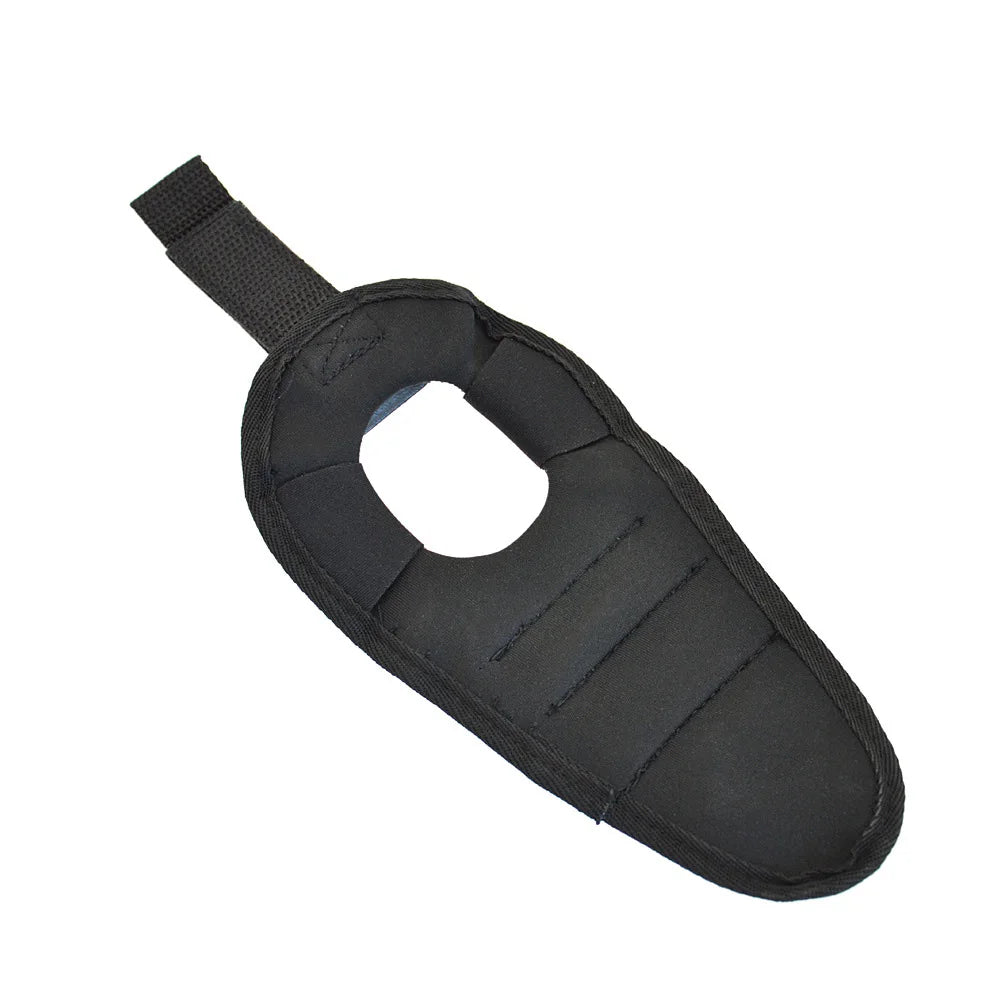 Black neoprene scuba diving flashlight sleeve with wrist strap and mounting glove for LED torch holder