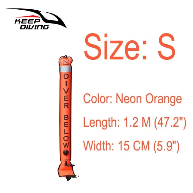 2026 new arrival scuba diving surface marker buoy in orange for technical and recreational diving