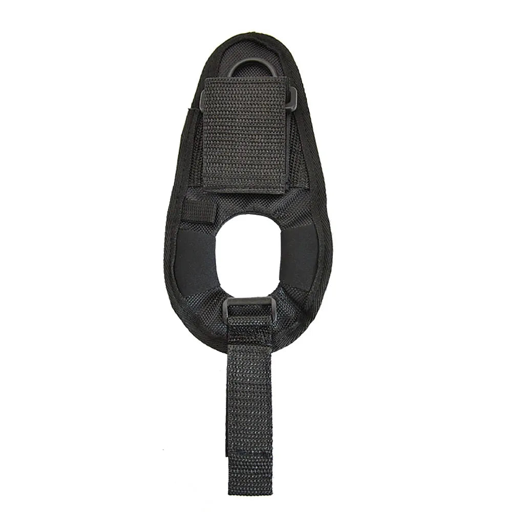 Scuba gloves with LED flashlight wrist mount strap for hands-free underwater diving illumination