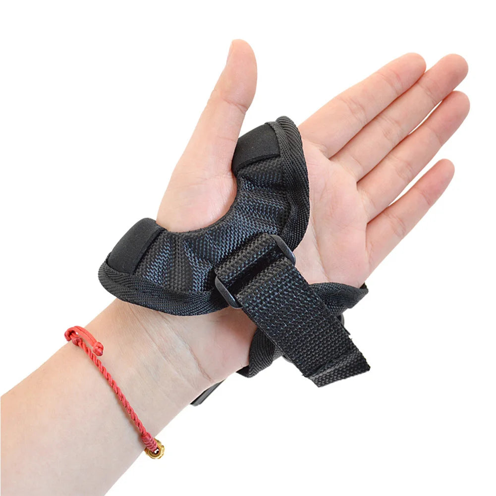 Black neoprene scuba diving flashlight sleeve with adjustable wrist strap and glove mount