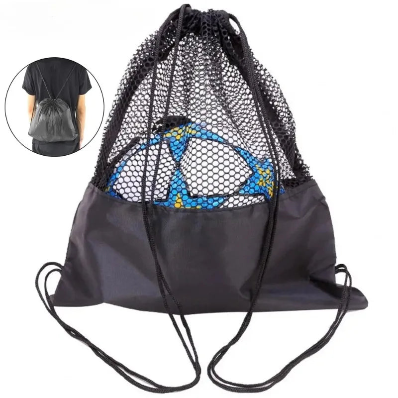 Sports Storage Backpack - Portable Mesh Ball Bag for Basketball/Soccer, Heavy Duty Carry Bag with Vent Panels & Shoulder Strap