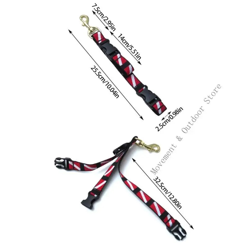 Diving Lanyard Clip Fin Shoe Lifting Rope Diving Flippers and Mask Keeper Quick Release Webbing Strap Buckle