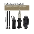 Dive Knife for Rescue, Stainless Steel Diving Tool with Line Cutter for Underwater & Survival