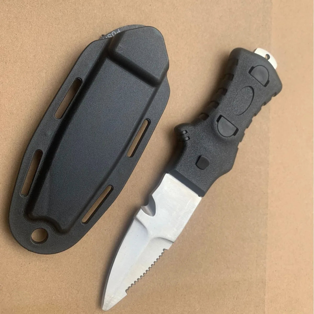 Dive Knife for Rescue, Stainless Steel Diving Tool with Line Cutter for Underwater & Survival