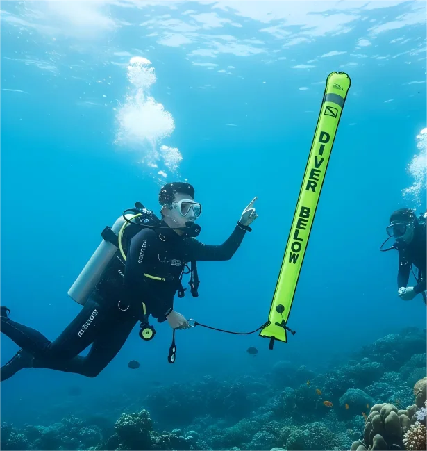1.8M scuba diving surface marker buoy for technical and recreational diving