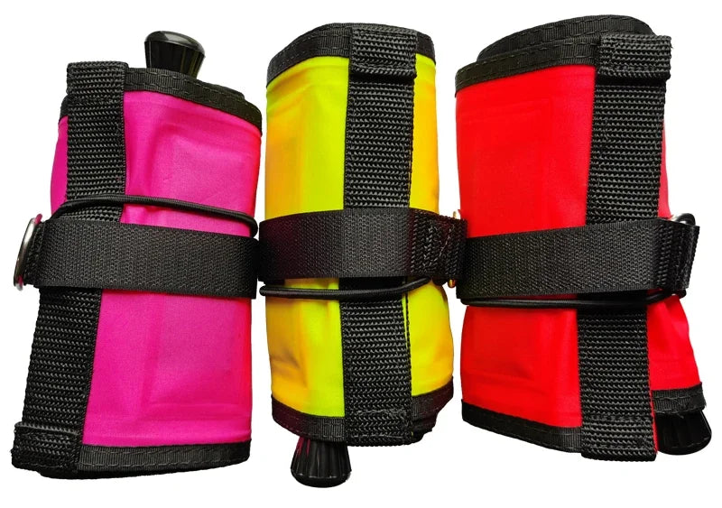 Colorful inflatable diving SMB buoy for scuba diving safety and visibility in 1.2m, 1.5m, and 1.8m sizes