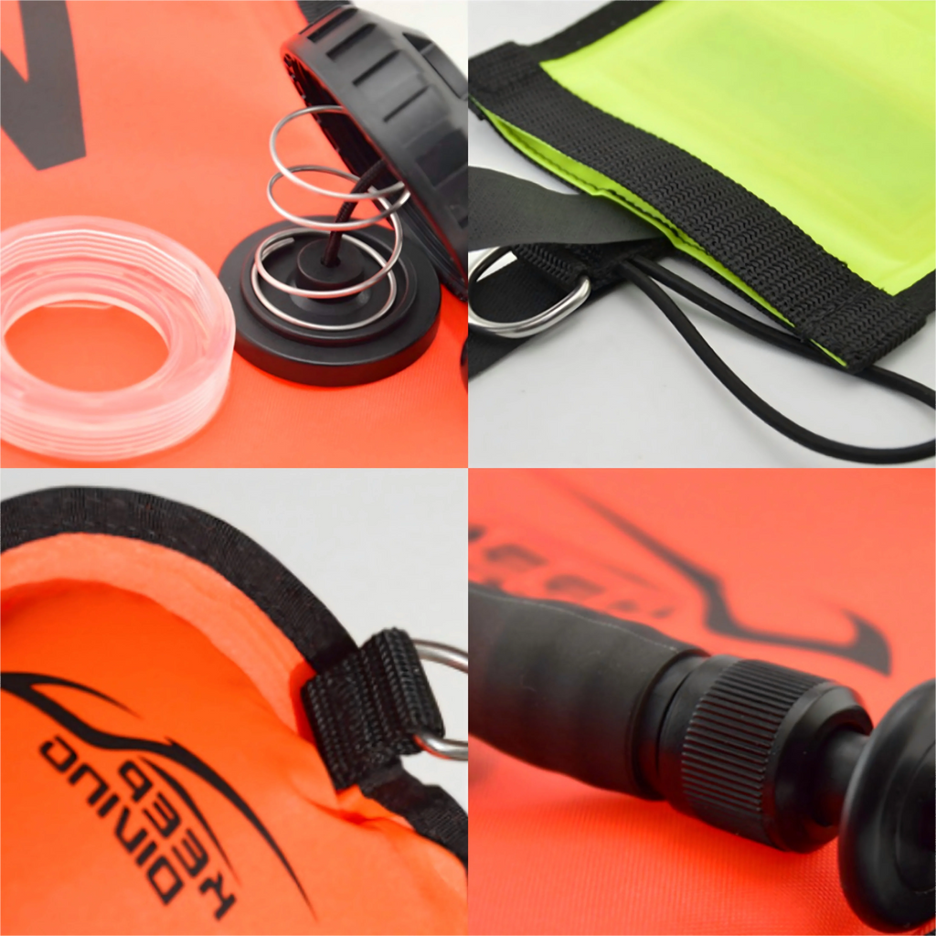 2026 scuba diving surface marker buoy safety tube in orange for technical and recreational diving