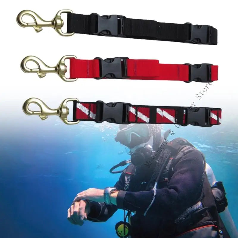 Diving Lanyard Clip Fin Shoe Lifting Rope Diving Flippers and Mask Keeper Quick Release Webbing Strap Buckle