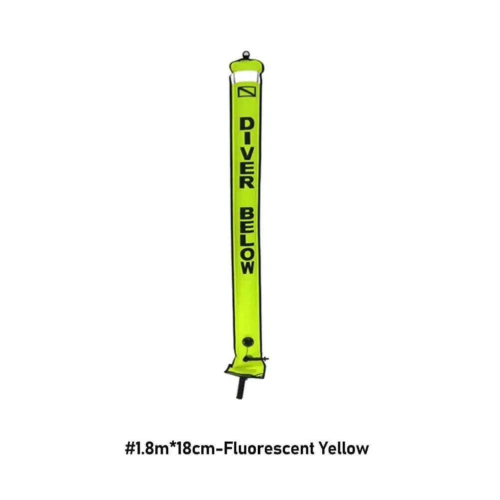 1.2M/1.5M/1.8M Professional Scuba Diving Inflatable Safety Sausage - SMB Signal Tube Surface Buoy Diver Below